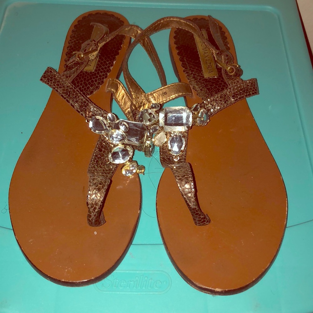 BCBG Maxazaria jeweled sandals